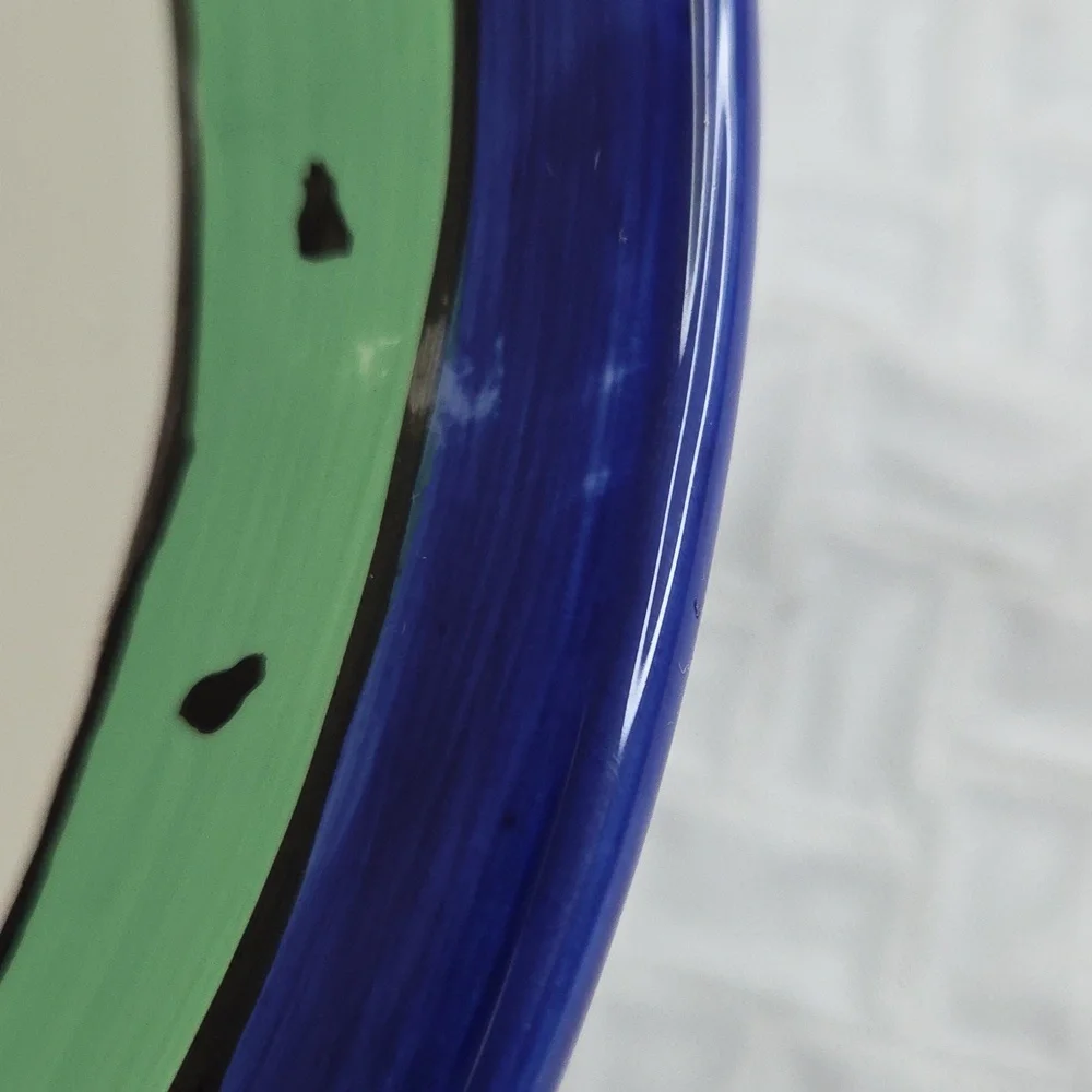 Caffco International DANA WHITTMAN Artist. MULIICOLOR CERAMIC PLATTER. - Picture 11 of 16